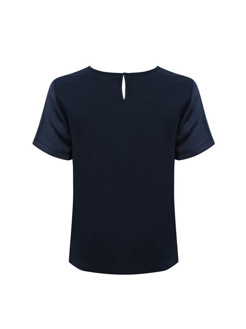 T-shirt Amburgo in raso e jersey Blu WEEKEND MAX MARA | 2515941051600004